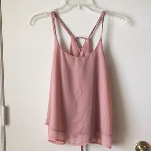Flowy blush pink tank top